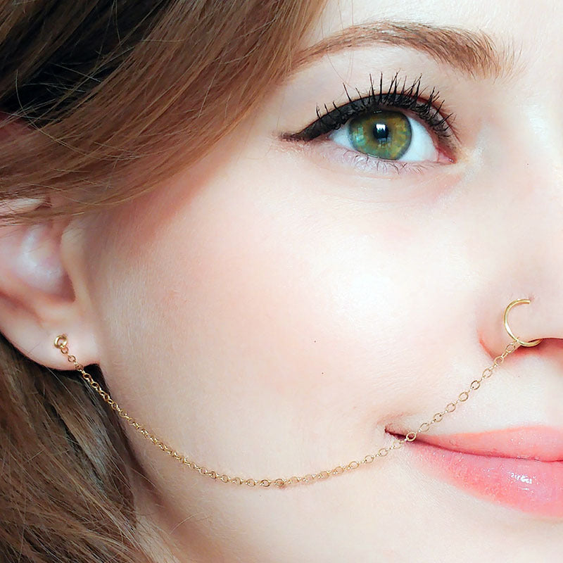 Ear Hook Nose Chain Bone Labret Earrings