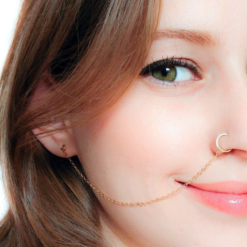 Ear Hook Nose Chain Bone Labret Earrings