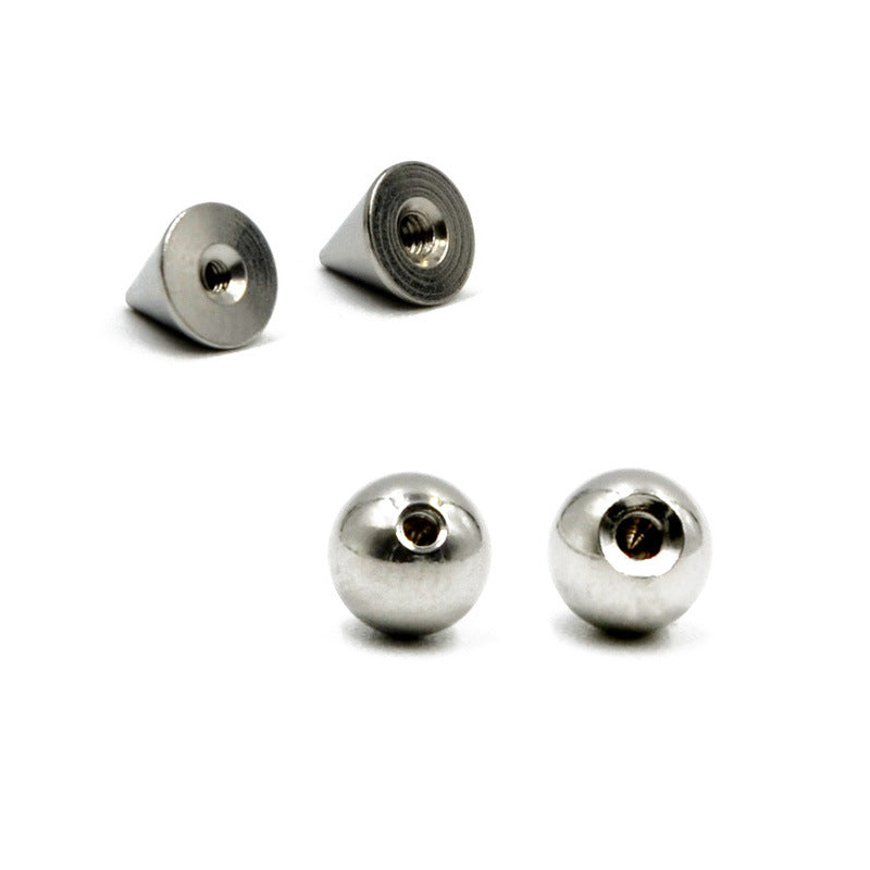 Steel Ball Tapered Piercing Replacement Accessories Thread Earrings