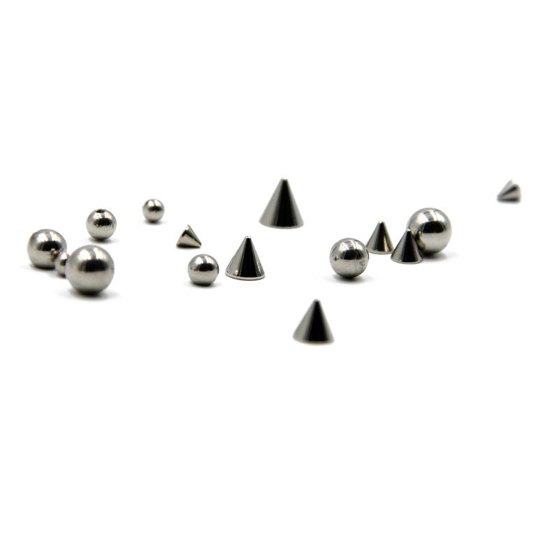 Steel Ball Tapered Piercing Replacement Accessories Thread Earrings