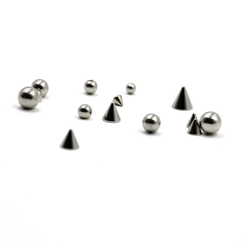 Steel Ball Tapered Piercing Replacement Accessories Thread Earrings