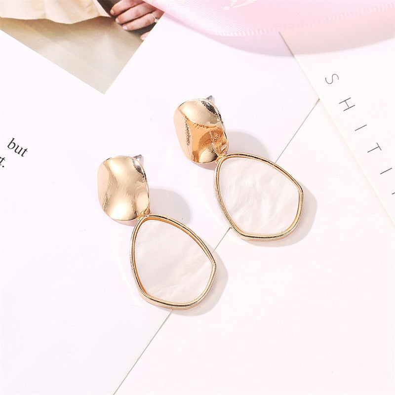 Cute Simple Geometric Heart Shape Personality Hollow Earrings