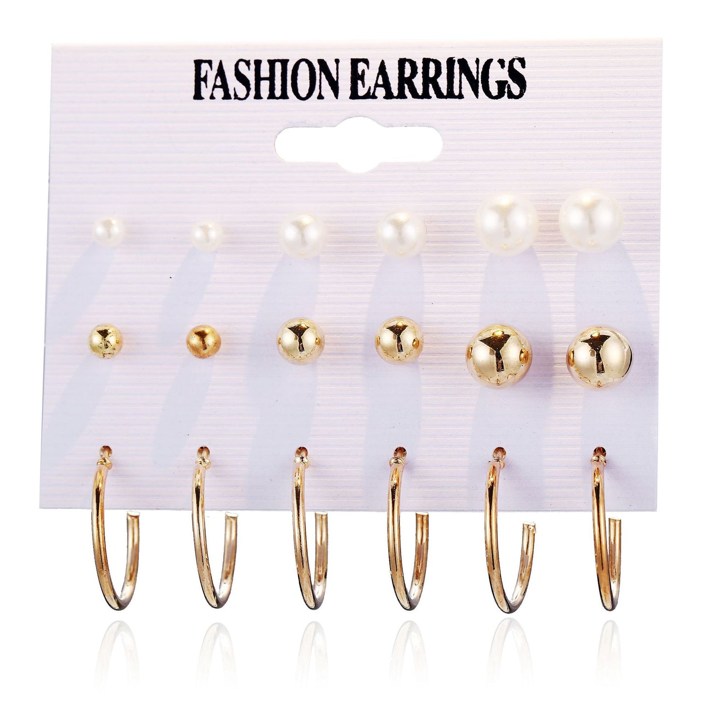 Simple Creative Vintage Pearl Circle Ear Earrings