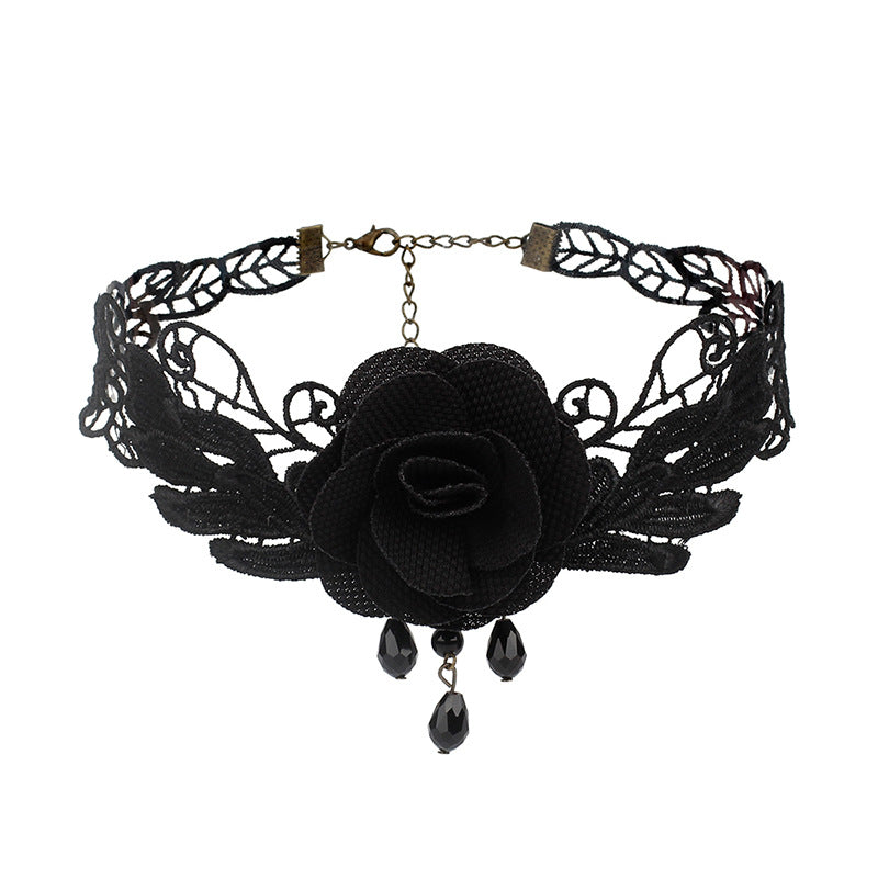 Accessories Halloween Tassel Lace Collar Gothic Necklaces