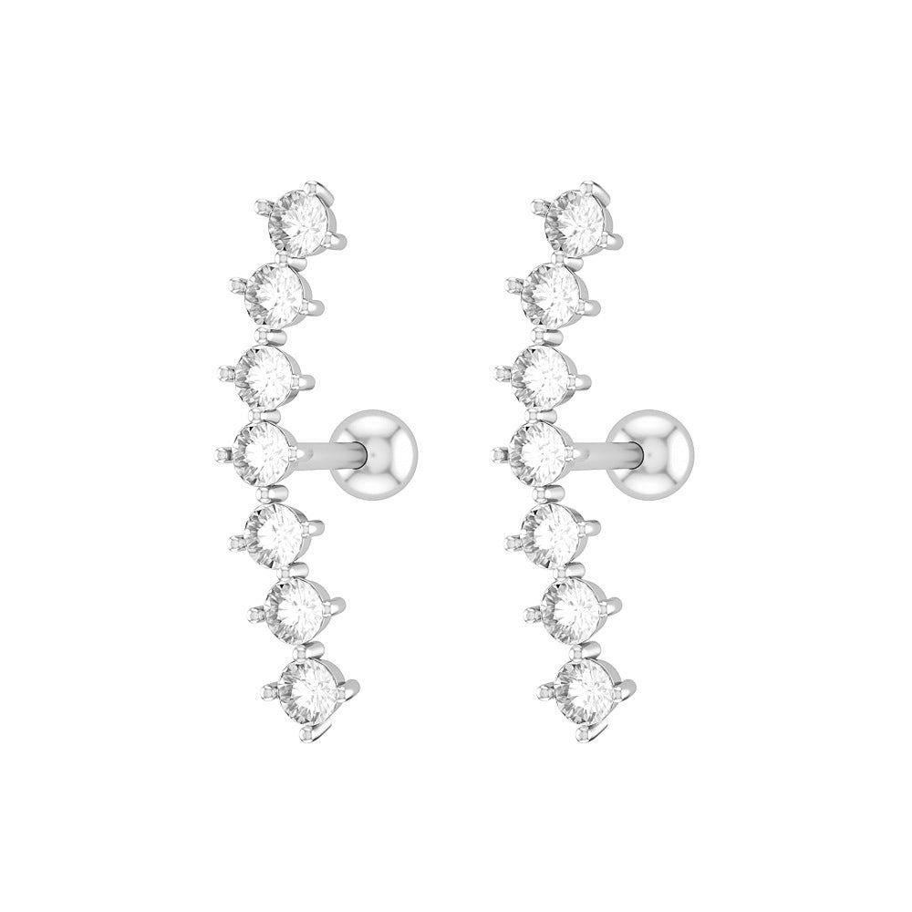 Exquisite Fashion Zircon Ear Bone Piercing Earrings