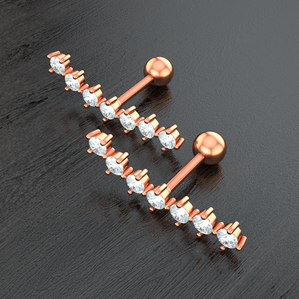 Exquisite Fashion Zircon Ear Bone Piercing Earrings