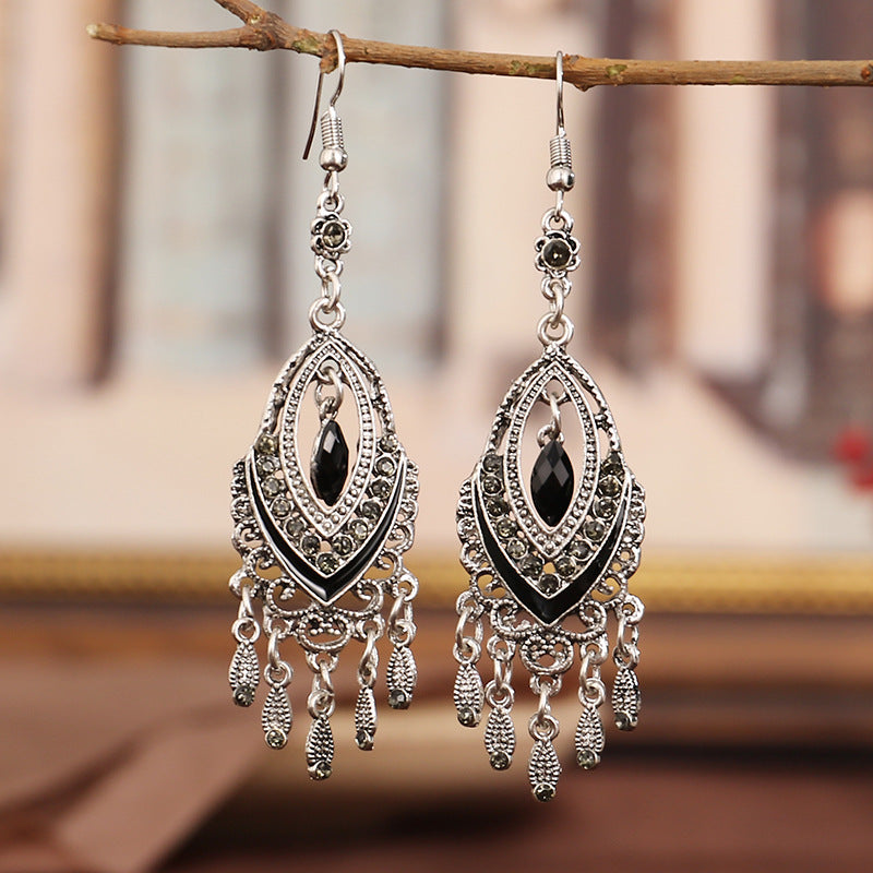 Water Drop Chinese Style Elegant Female Vintage Earrings