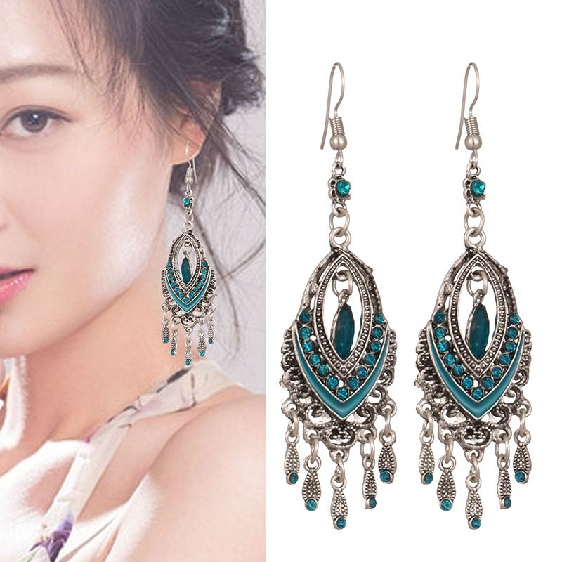 Water Drop Chinese Style Elegant Female Vintage Earrings