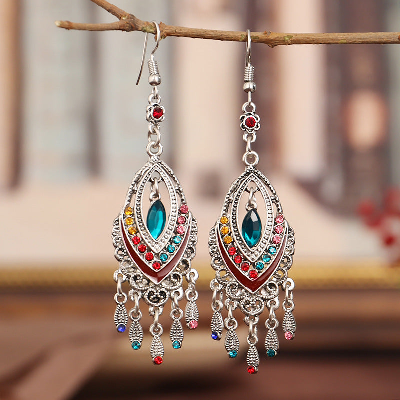 Water Drop Chinese Style Elegant Female Vintage Earrings