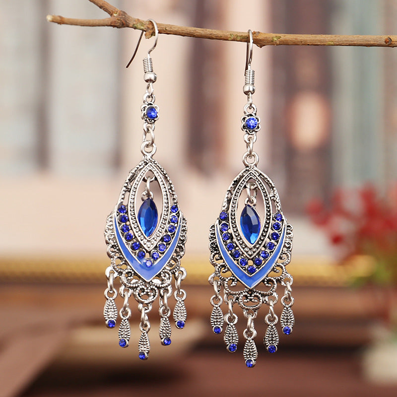 Water Drop Chinese Style Elegant Female Vintage Earrings