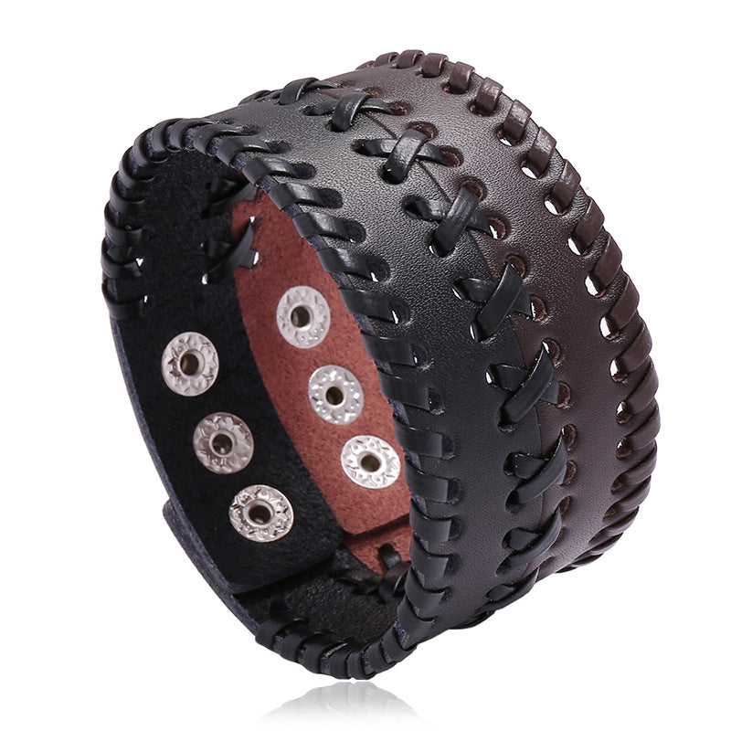 Accessories Punk Cattle Leather Handmade Weave Bracelets