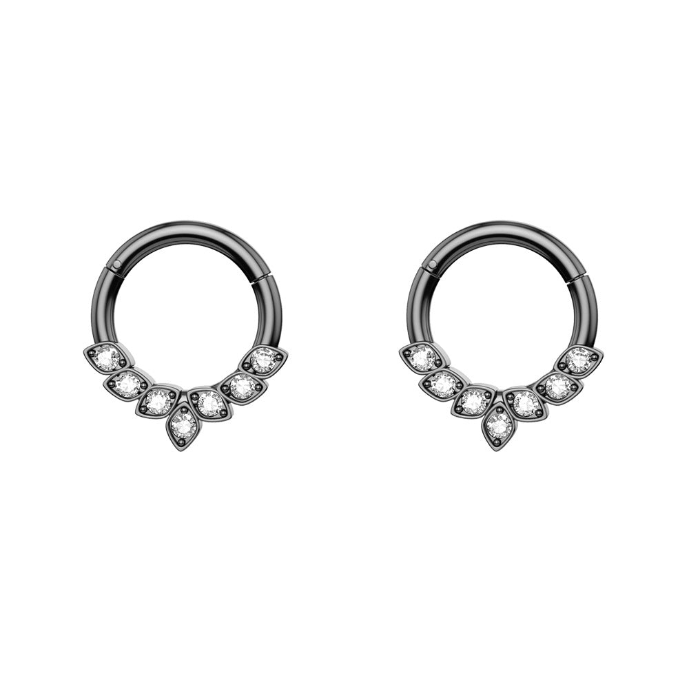 Hot Stainless Steel Zircon Nose Piercing Earrings