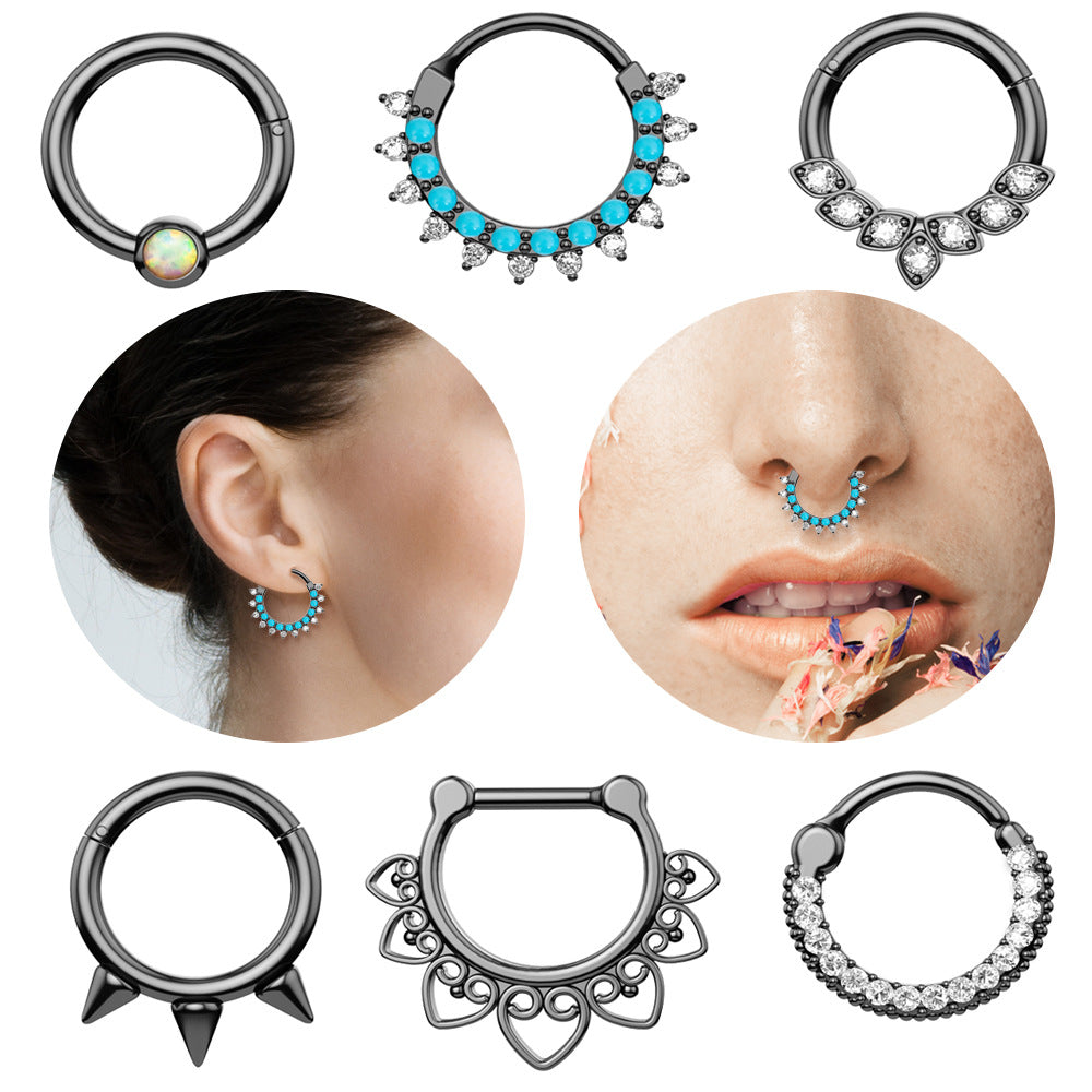 Hot Stainless Steel Zircon Nose Piercing Earrings