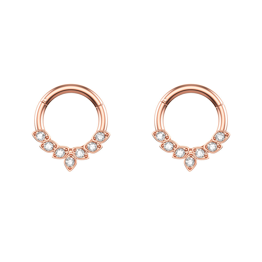 Hot Stainless Steel Zircon Nose Piercing Earrings