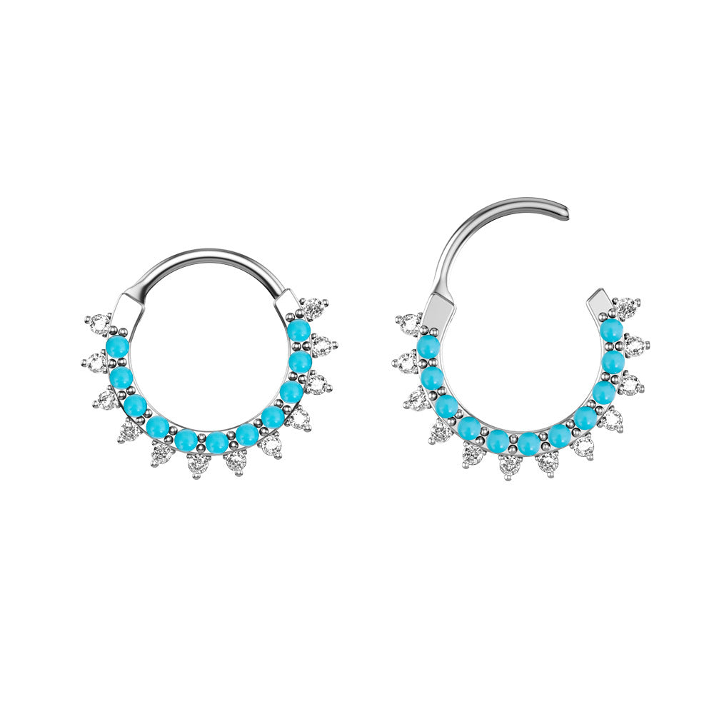 Hot Stainless Steel Zircon Nose Piercing Earrings