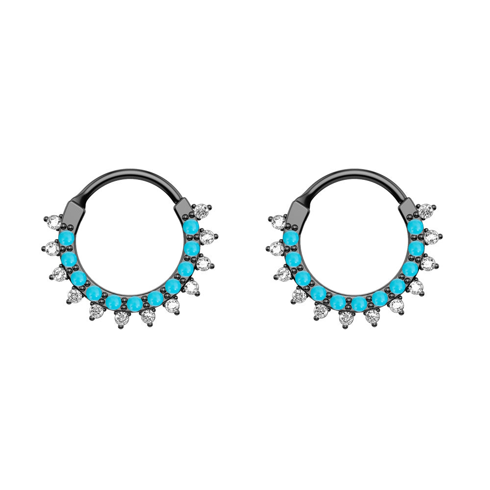 Hot Stainless Steel Zircon Nose Piercing Earrings