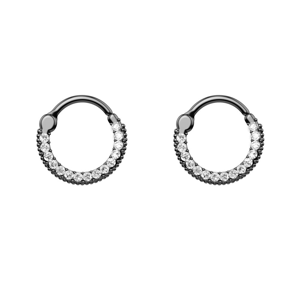 Hot Stainless Steel Zircon Nose Piercing Earrings