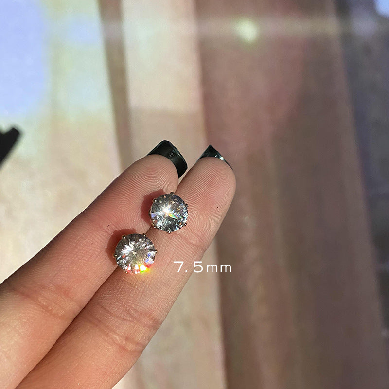 Of White Fungus Bone Nail Simple Compact Earrings