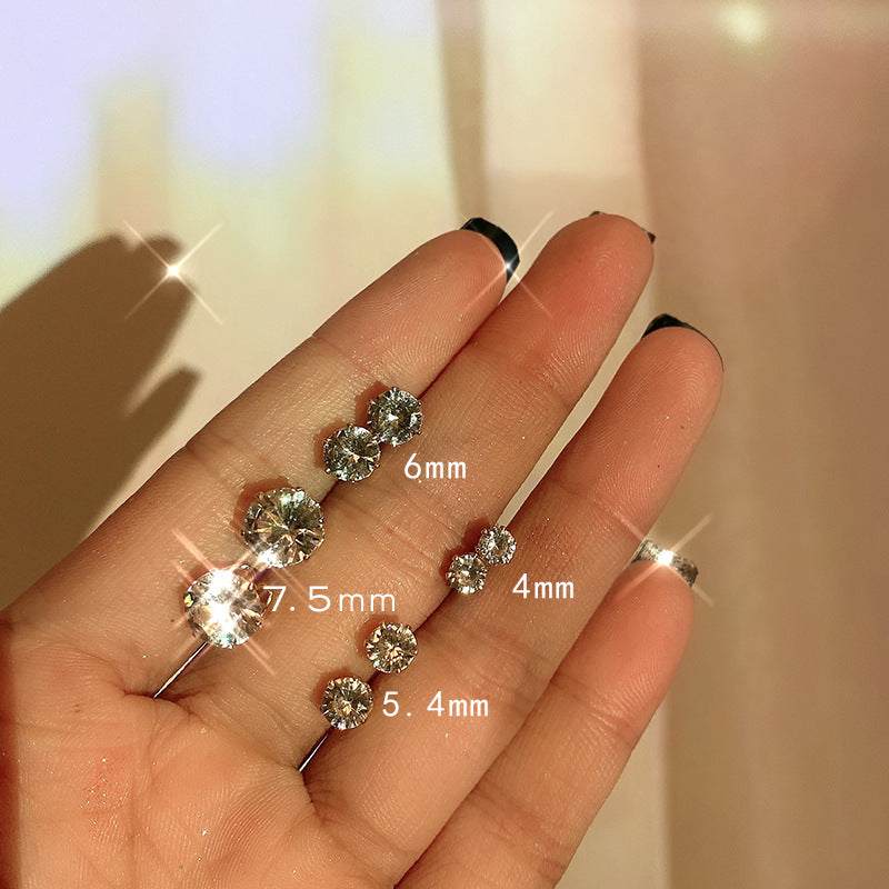 Of White Fungus Bone Nail Simple Compact Earrings