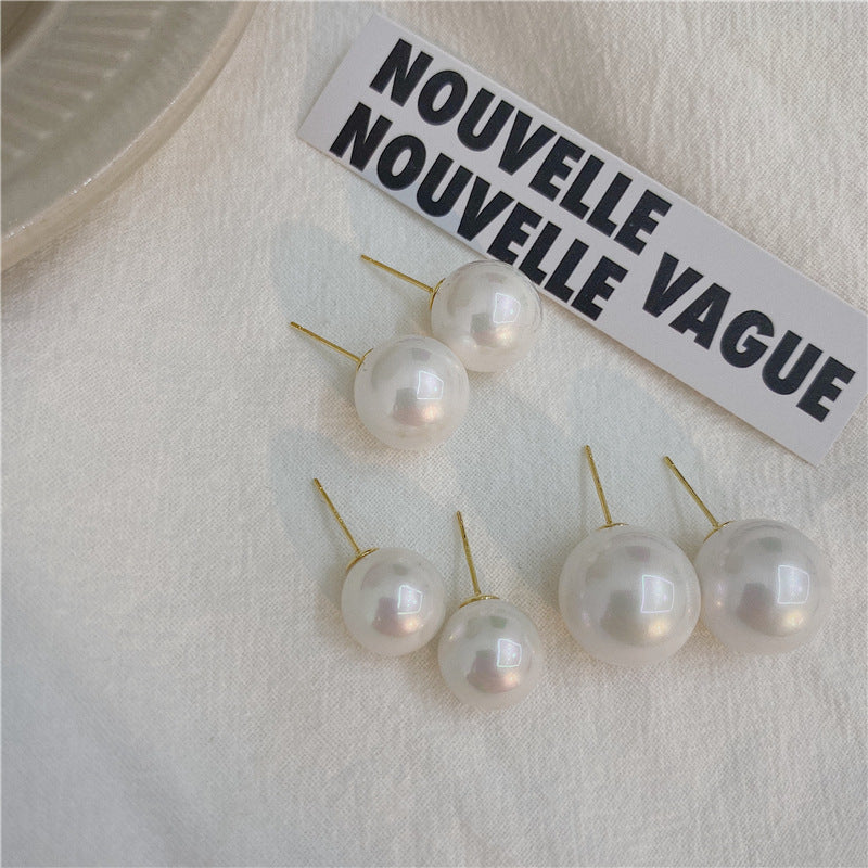 Bulb Sier Pearl Retro Elegant French Romantic Earrings