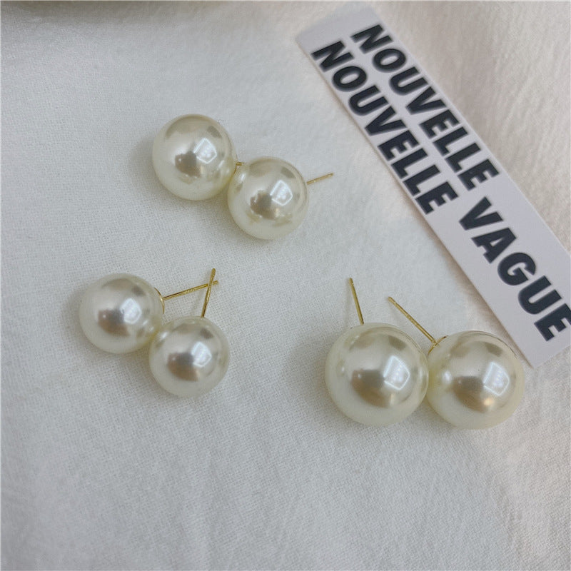 Bulb Sier Pearl Retro Elegant French Romantic Earrings