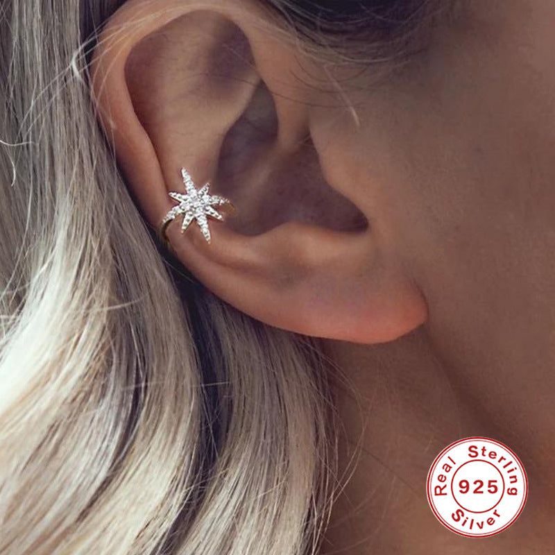 Star Ear Clip Korean Style Fresh Light Earrings