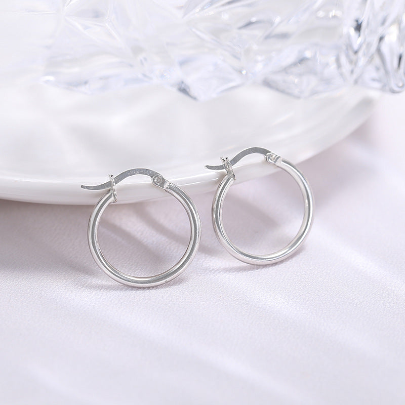 Round Sterling Sier Circular Simple Accessories Rings