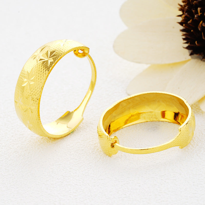 Women's Gold No Color Fading Ethnic Style Earrings