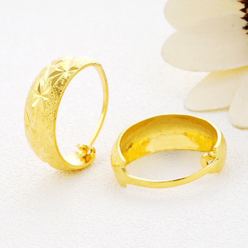 Women's Gold No Color Fading Ethnic Style Earrings