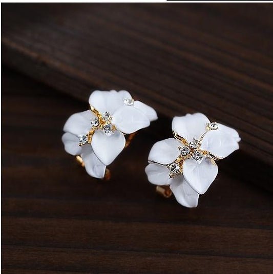 Gardenia Cute Fashion Exaggerated Stall Ear Earrings