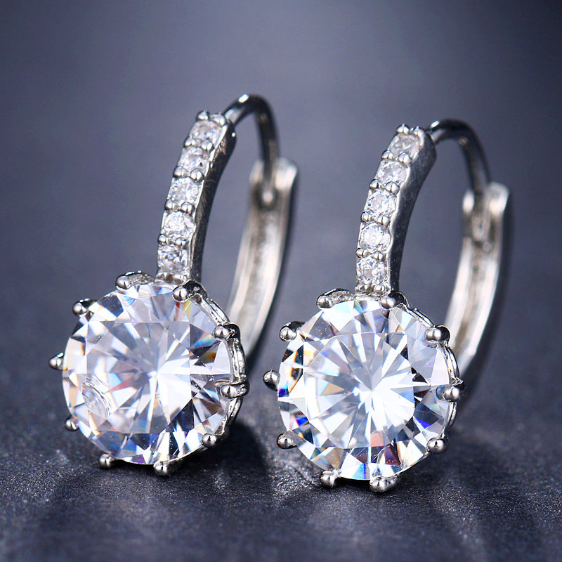 Zircon Jewelry Female Temperament Personality Simple Fashionmonger Earrings