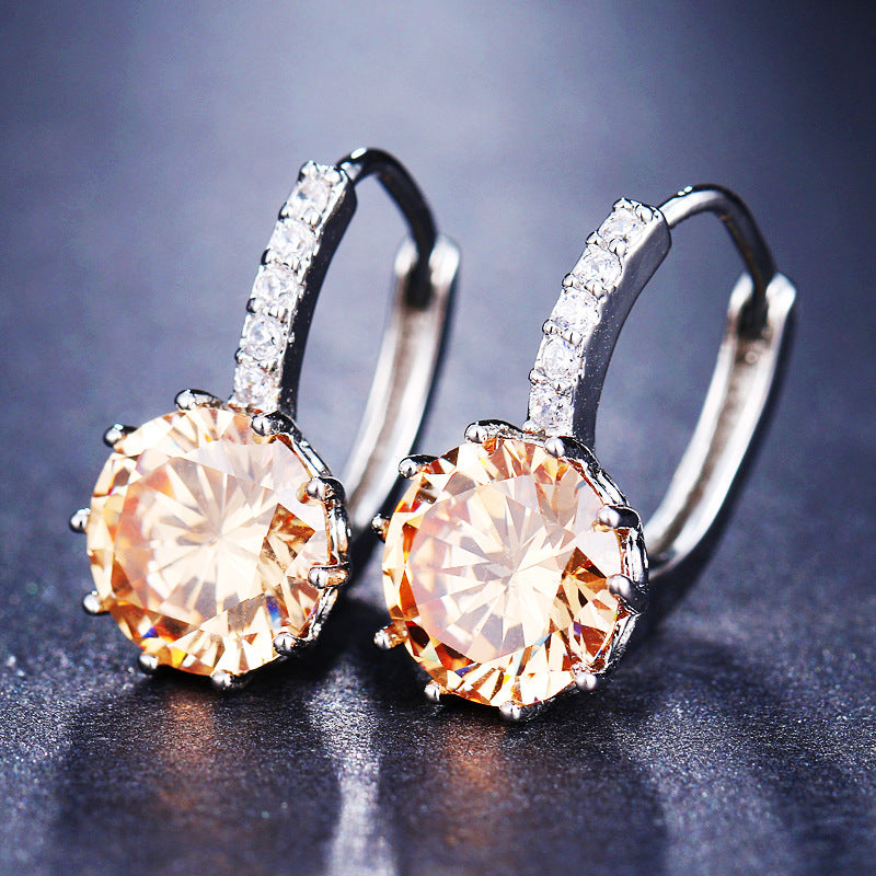 Zircon Jewelry Female Temperament Personality Simple Fashionmonger Earrings