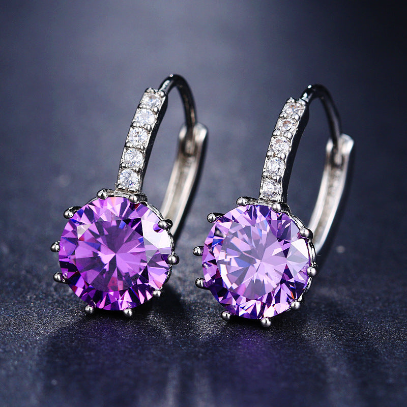 Zircon Jewelry Female Temperament Personality Simple Fashionmonger Earrings