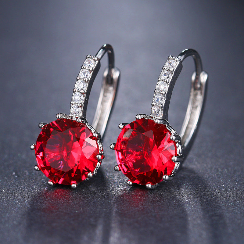 Zircon Jewelry Female Temperament Personality Simple Fashionmonger Earrings