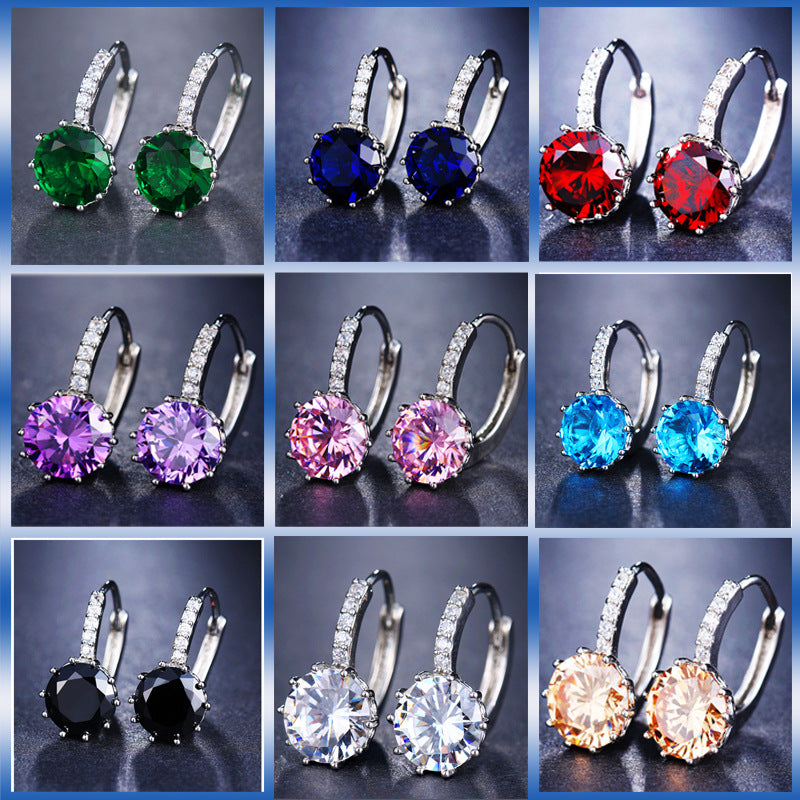 Zircon Jewelry Female Temperament Personality Simple Fashionmonger Earrings