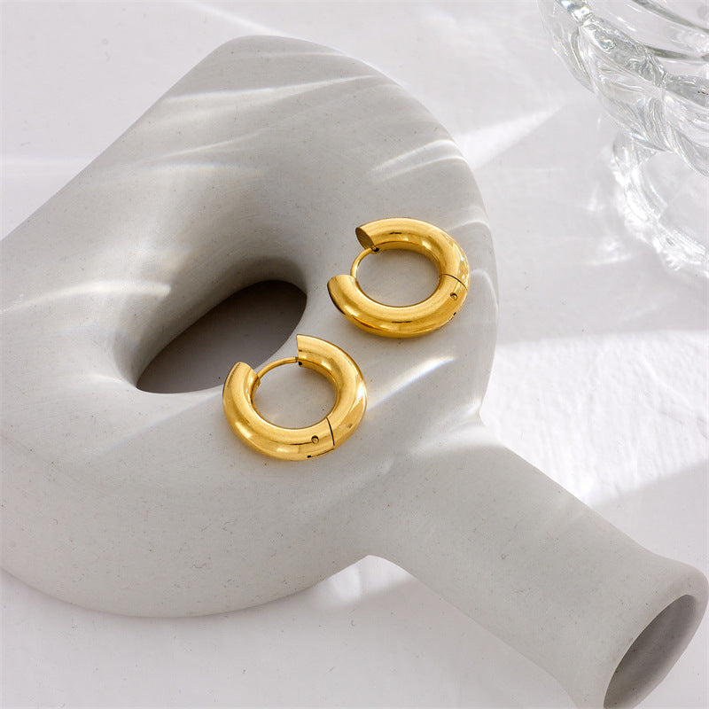 Metal Titanium Steel Design Cold Temperament Earrings