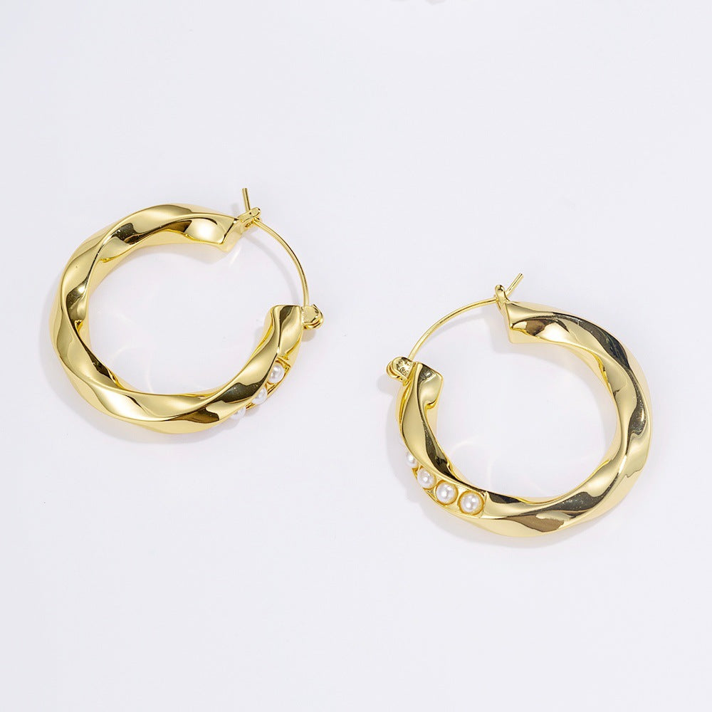 Women's Korean Style Zircon Chinese Niche High Earrings