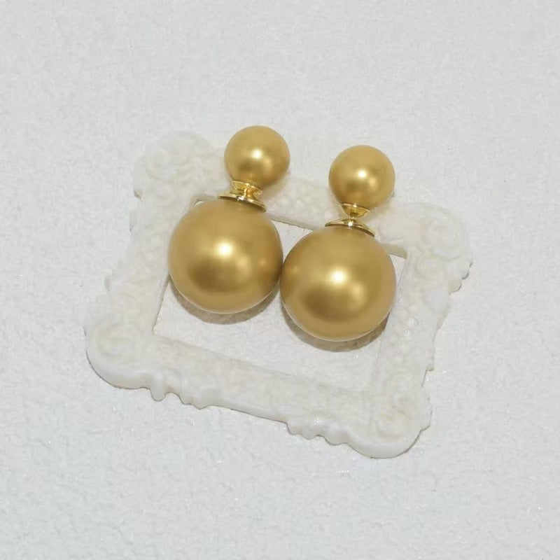 Pearl Earplug Double-sided Shell Ear Beads Earrings