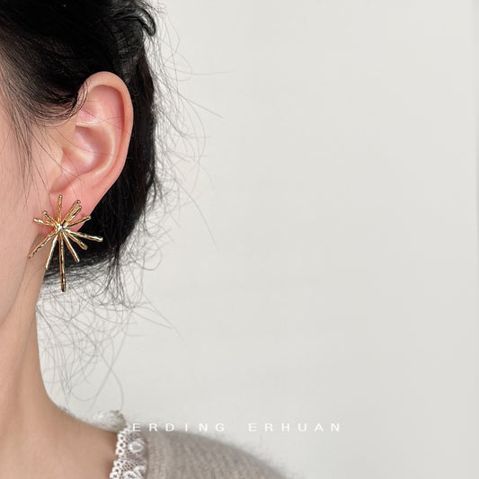 Fireworks High Sense Temperamental Minority Design Earrings