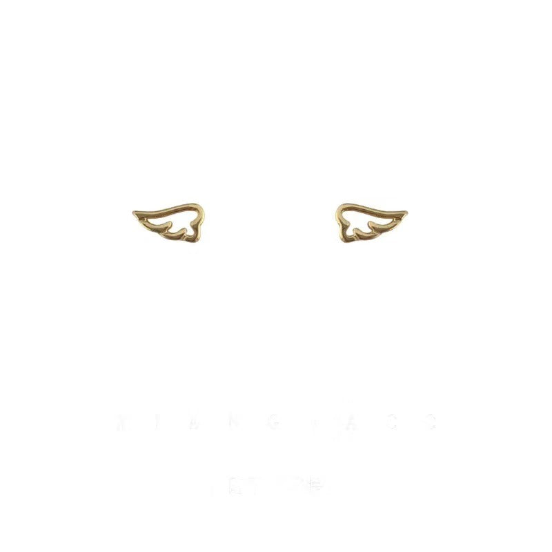 Wings Female Sier Cute Personality Hollow Earrings