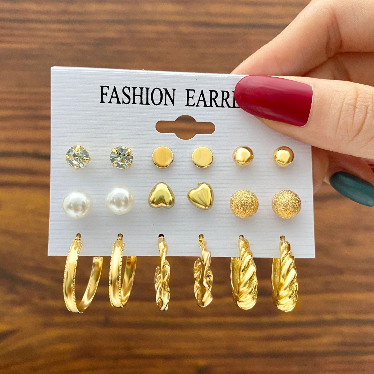 Simple Creative Vintage Pearl Circle Ear Earrings