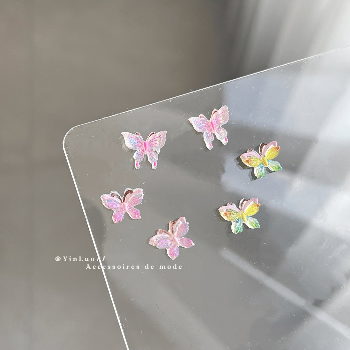 Women's Colorful Butterfly Three Pairs Earings Set Combination Small Delicate Earrings