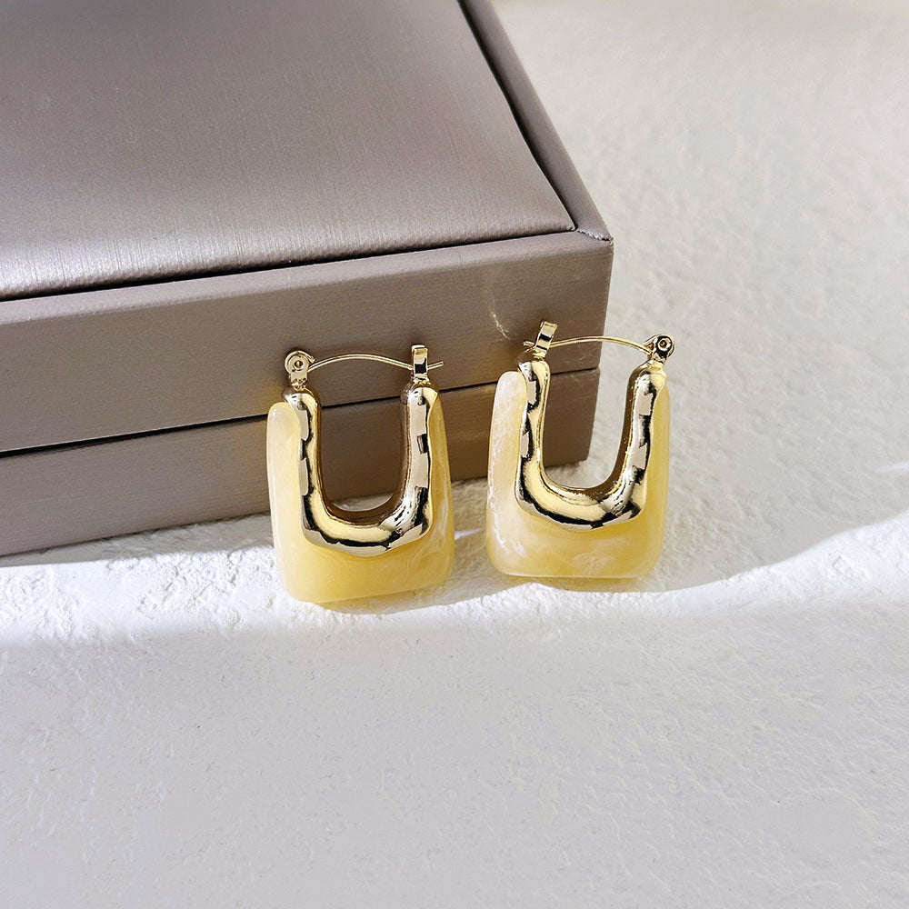 Women's Style Retro U-shaped Minimalist Design Ear Clip Temperament Earrings