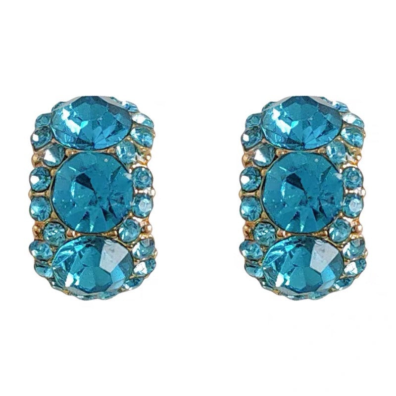 Cold Extract Blue Niche Design High-grade Ear Earrings