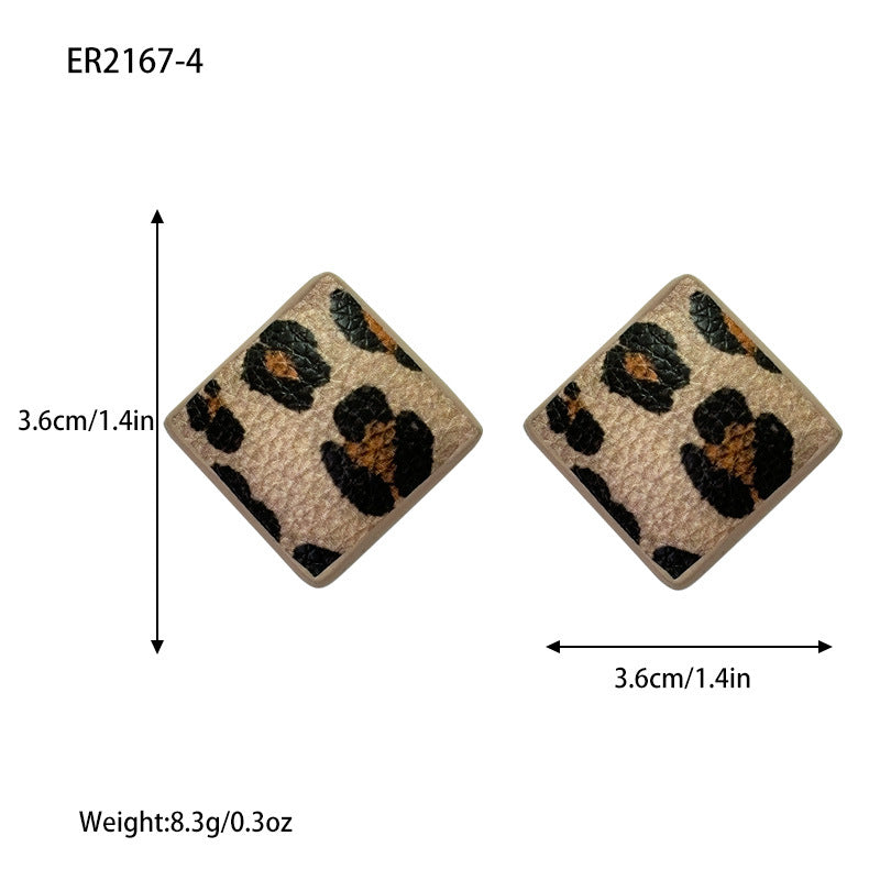 Leopard Print High-grade Niche Retro Graceful Earrings