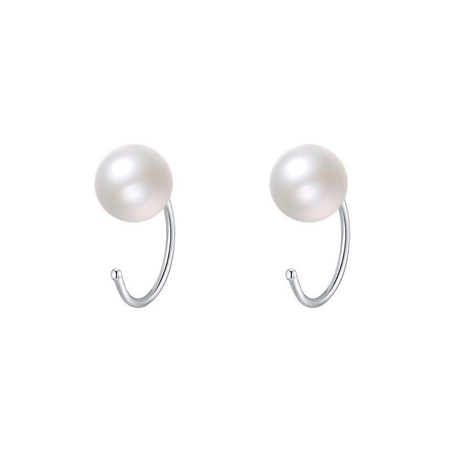 Women's Fresh Water Pearl Ear Hook French Retro Earrings