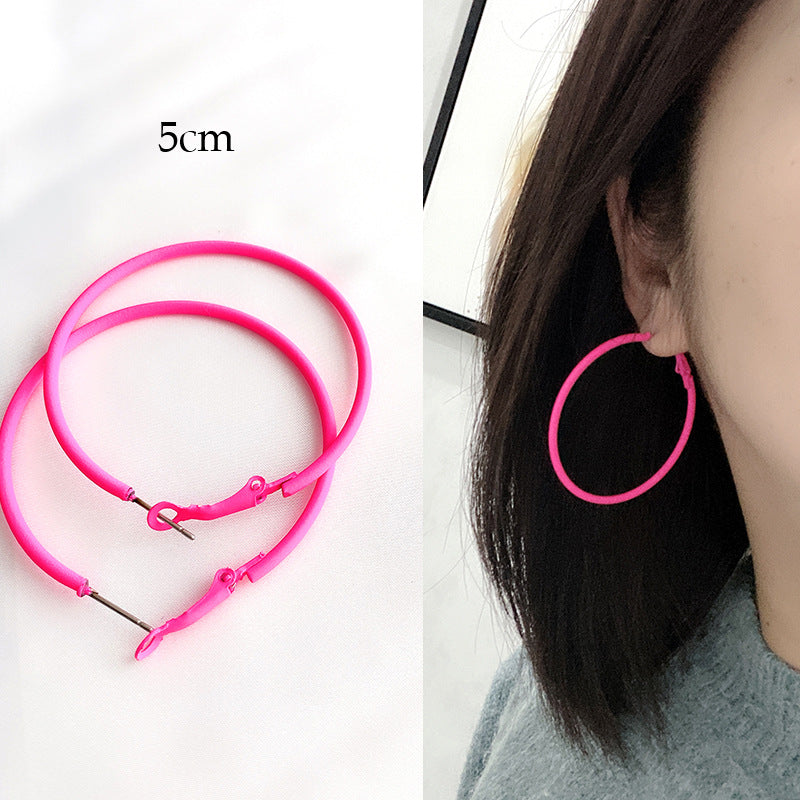 Women's Ear Trendy Candy Color Colorful Big Earrings