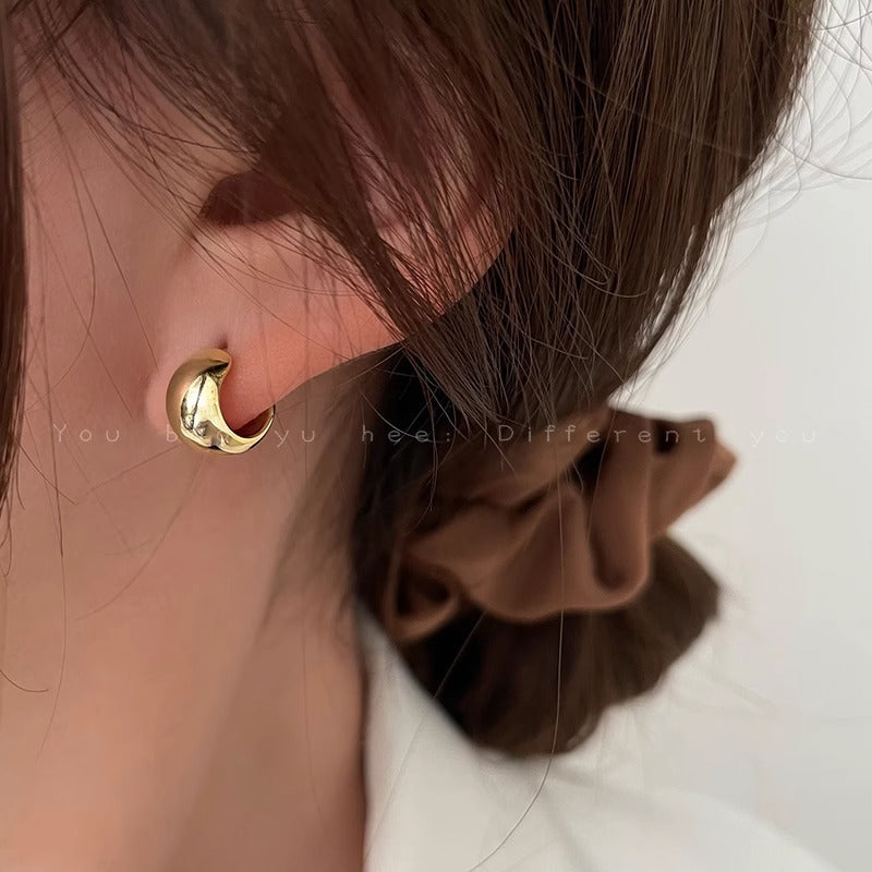 Sier Needle Korean Simple Design High-grade Earrings