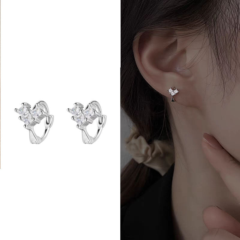 Women's Zircon Ear Bone Daily Commuter Sterling Earrings