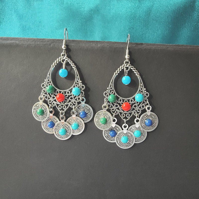 Ethnic Style Minority Scenic Spot Turquoise Earrings